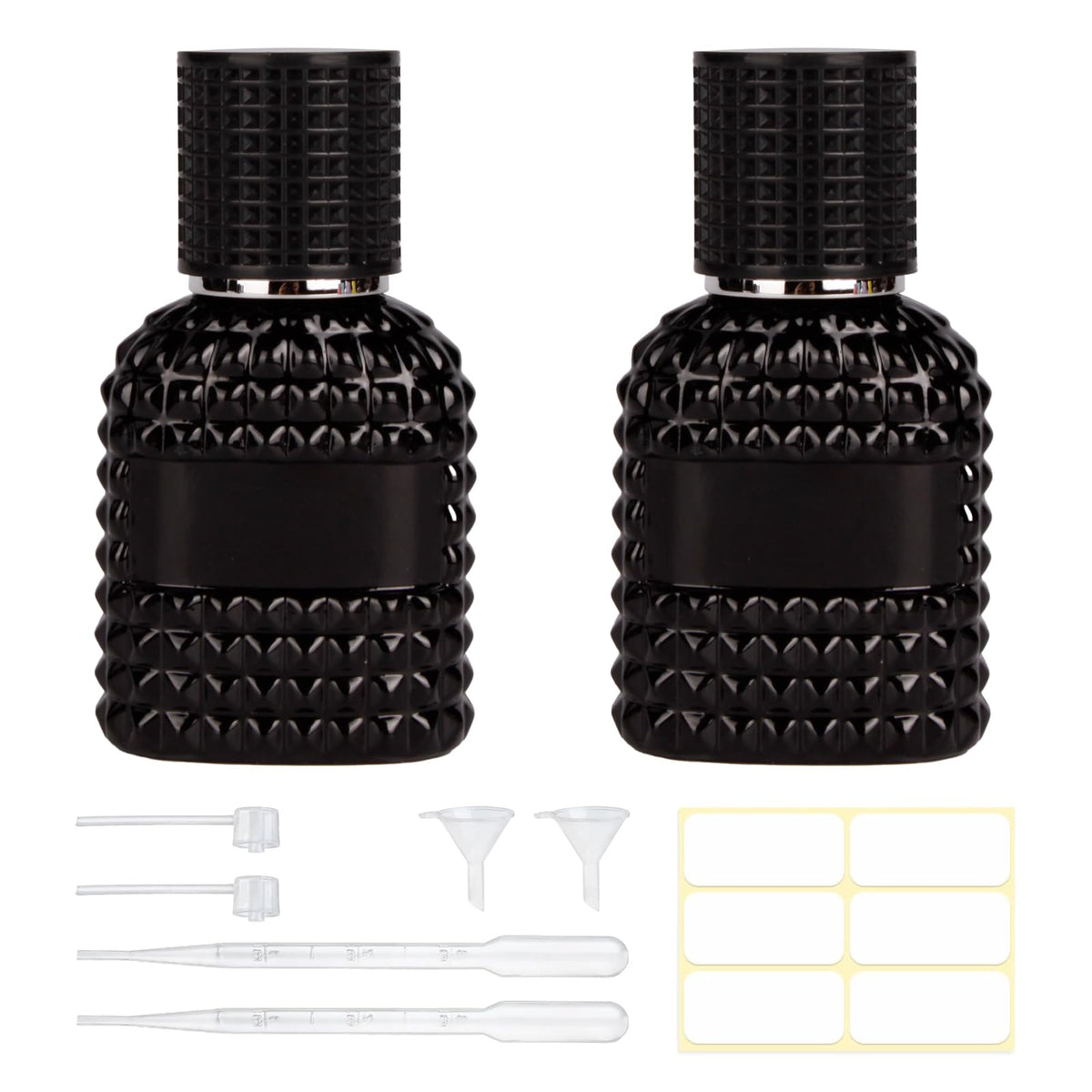 HXRYAGi flacons parfum 30ml vides noir, compacts et portables pour voyager
