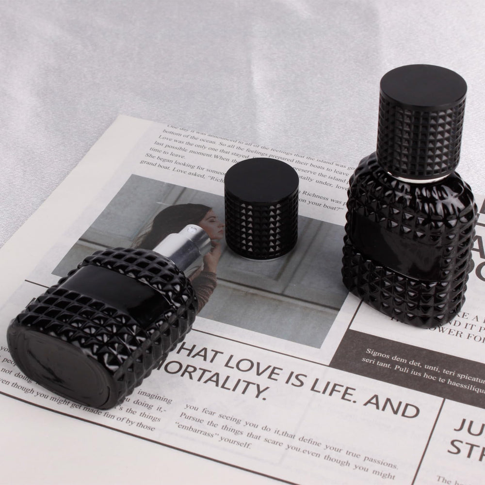 HXRYAGi flacons voyage portables 30ml noir, idéal pour déplacements