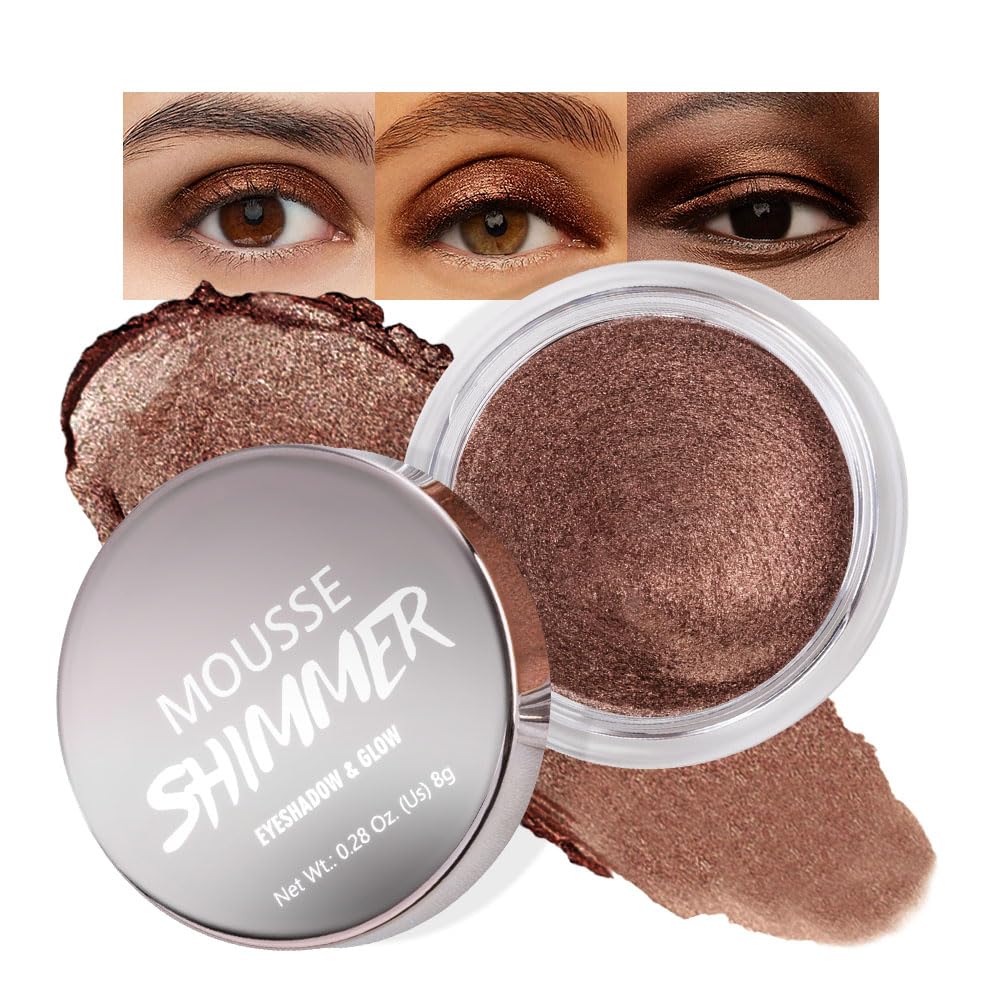 Hxssll cacao bronze crème yeux – teinte bronze cacao avec éclat métallique pour un regard chaleureux.