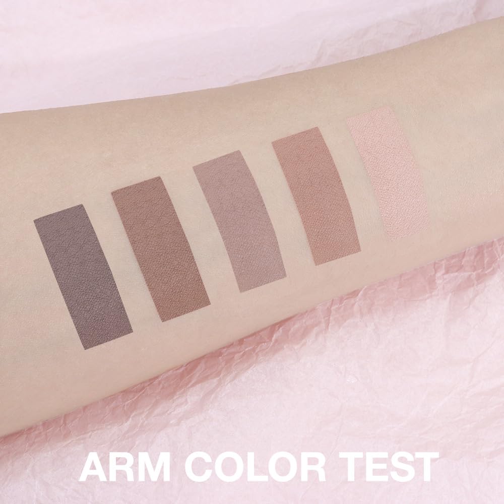 Hxssll palette yeux neutre froid brun moka matte, look discret parfait.