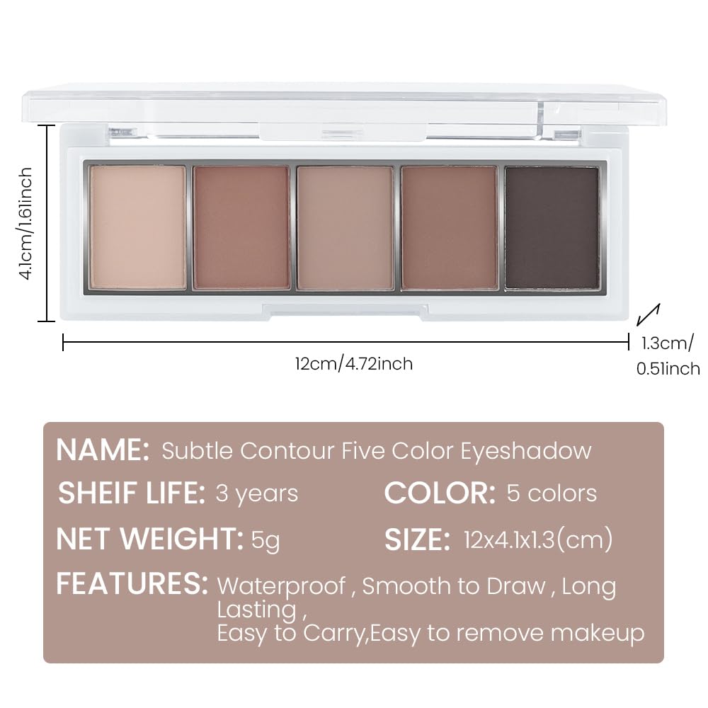 Hxssll palette yeux neutre froid, édition compacte pour voyage.