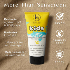 BLACK GIRL SUNSCREEN Kids hydrating formula with chamomile, shea butter, jojoba, avocado oils