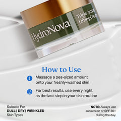 Hydronova texture crème nourrissante, hydratation durable.