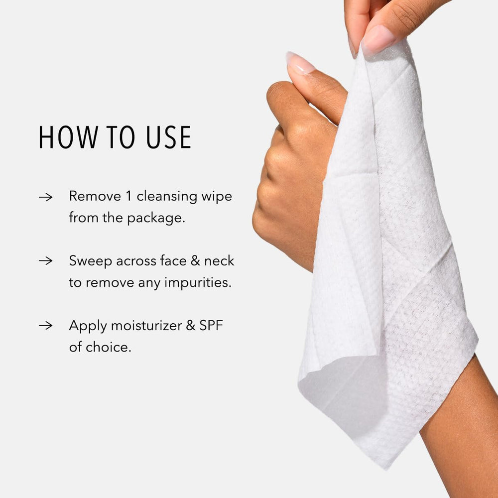 Lingettes HydroActive nettoient en douceur sans obstruer les pores.
