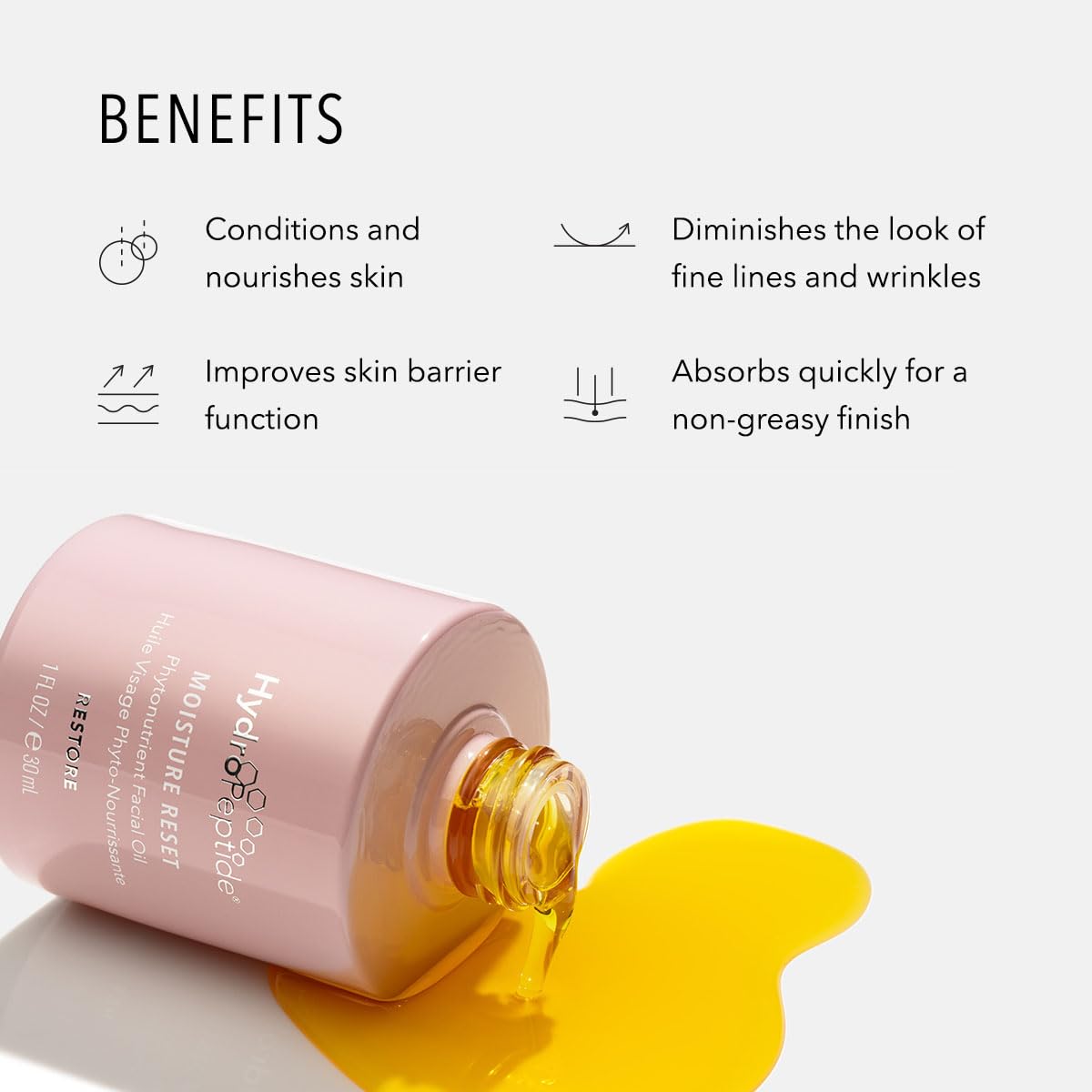 HydroPeptide Moisture Reset – absorption rapide, barrière lipidique renforcée et peau apaisée.