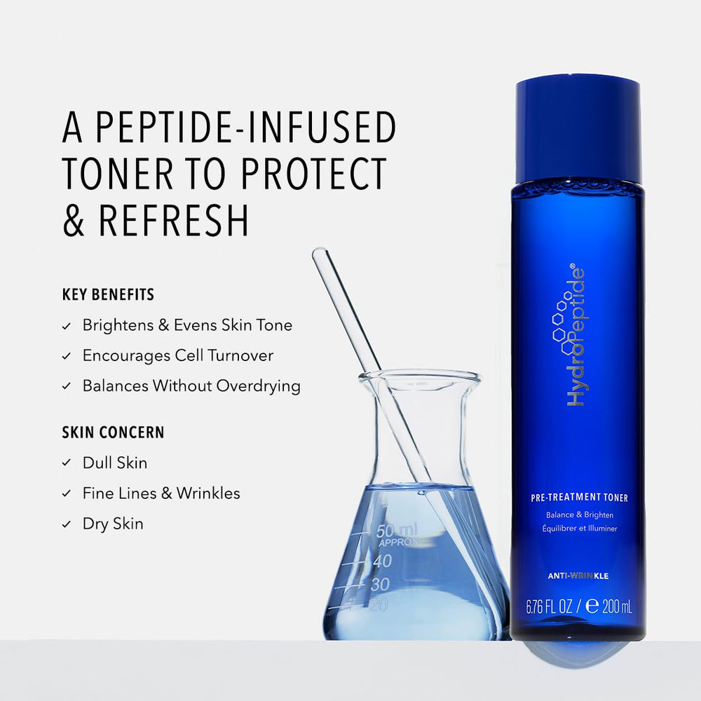 HydroPeptide Toner goutte dispense pour une application précise.