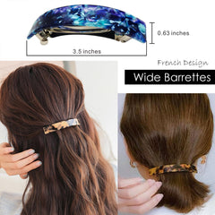 Barrette HYFEEL rectangle 3-5 pouces pour attacher une queue-de-cheval rapide.