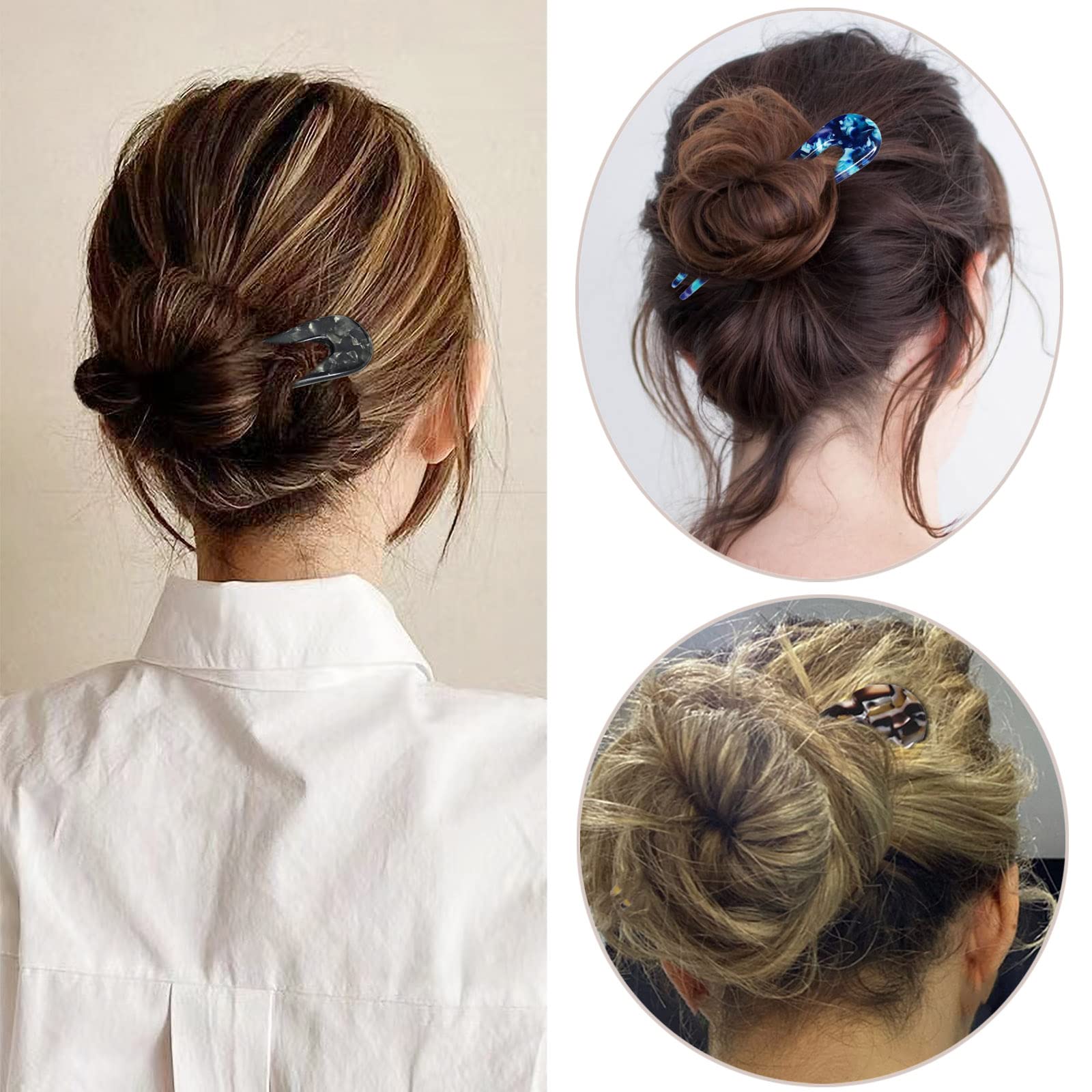 HYFEEL broche chignon U forme noir, robuste et pratique au quotidien.