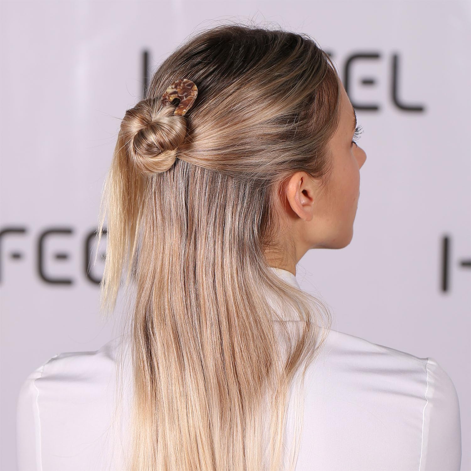 HYFEEL Épingle chignon U forme vert, tenue légère et confortable