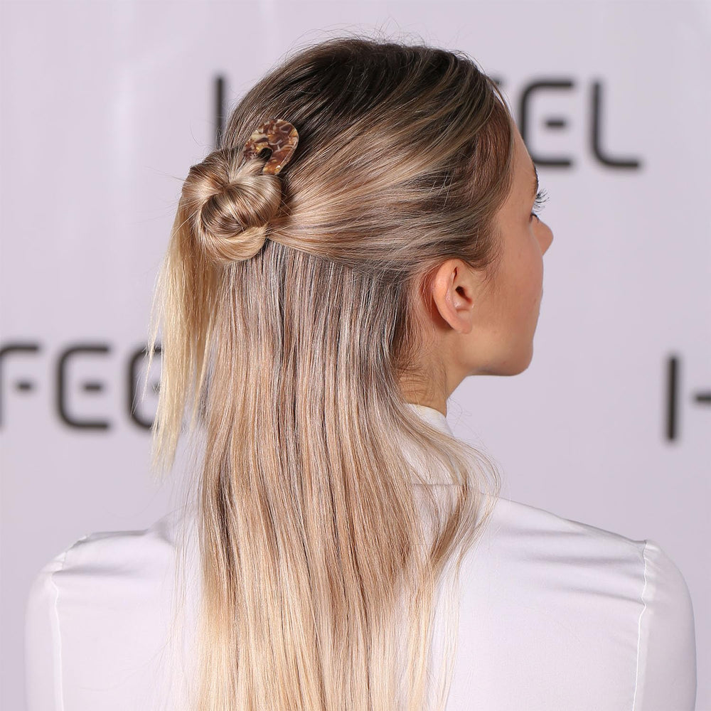 HYFEEL Épingle chignon U forme vert, tenue légère et confortable