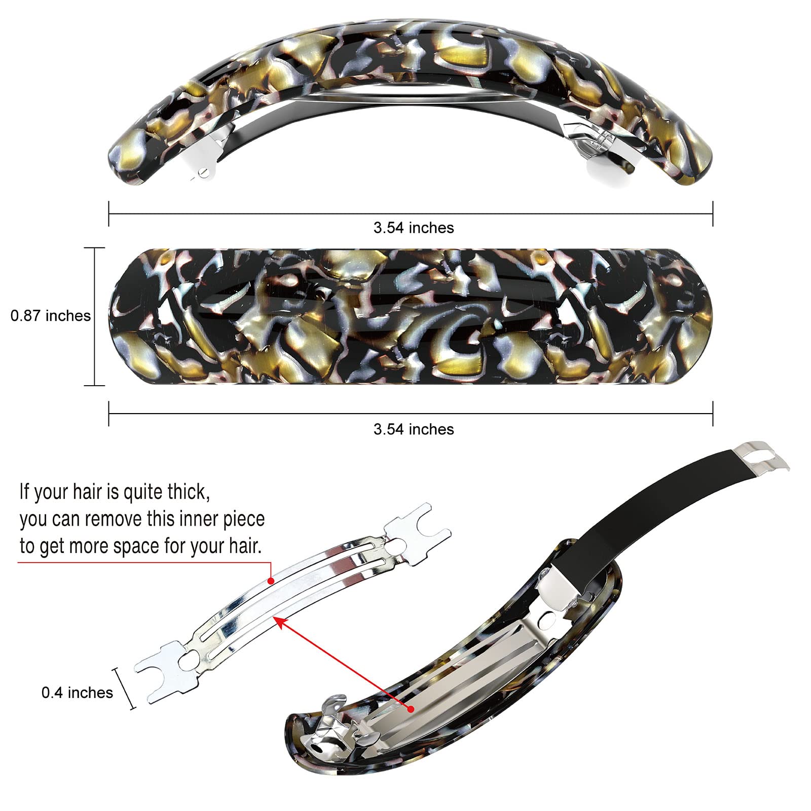 Barrette HYFEEL verte idéale pour fixer une queue de cheval.