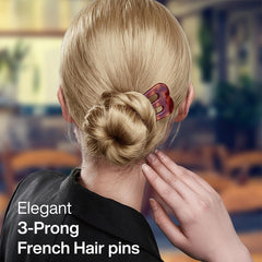 HYFEEL Grandes Pinces Cheveux Français Brun: tenue légère pour cheveux épais.