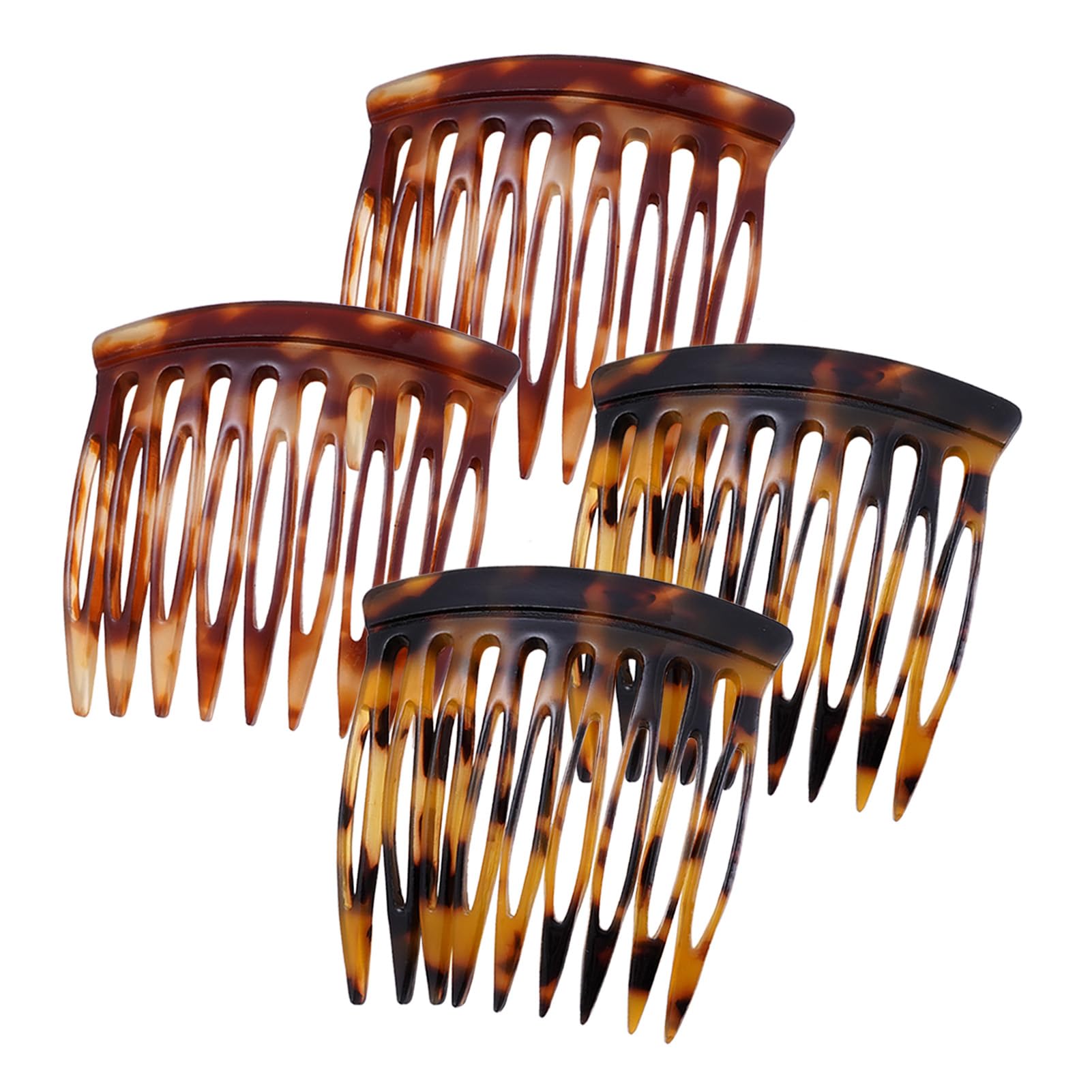 HYFEEL peigne latéral tortue marron, maintien discret et élégant.