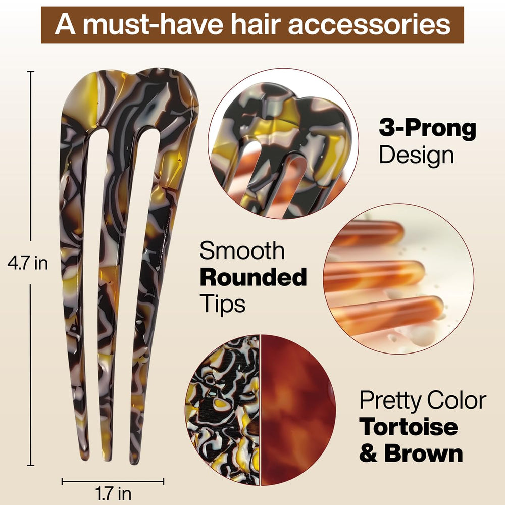 HYFEEL Pinces Cheveux U Français: design sécurisé pour chignons sûrs.