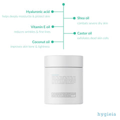 Application Hygieia Crème contre la peau crêpée pour lisser.