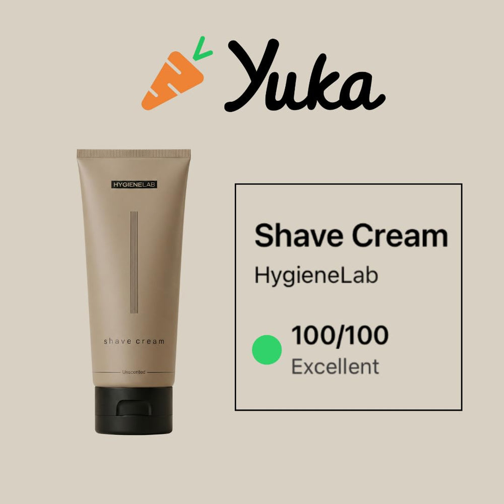 HygieneLab Crème de rasage pour visage et corps, usage polyvalent.