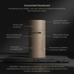 Texture douce du déodorant HygieneLab sans parfum, idéale pour peau sensible.