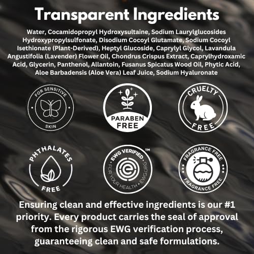 Transparence des ingrédients et fabrication californienne d HygieneLab Gel Douche Homme.