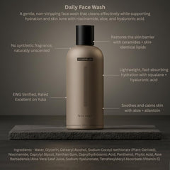 HygieneLab Lavage Visage – absorption rapide sans tiraillement.