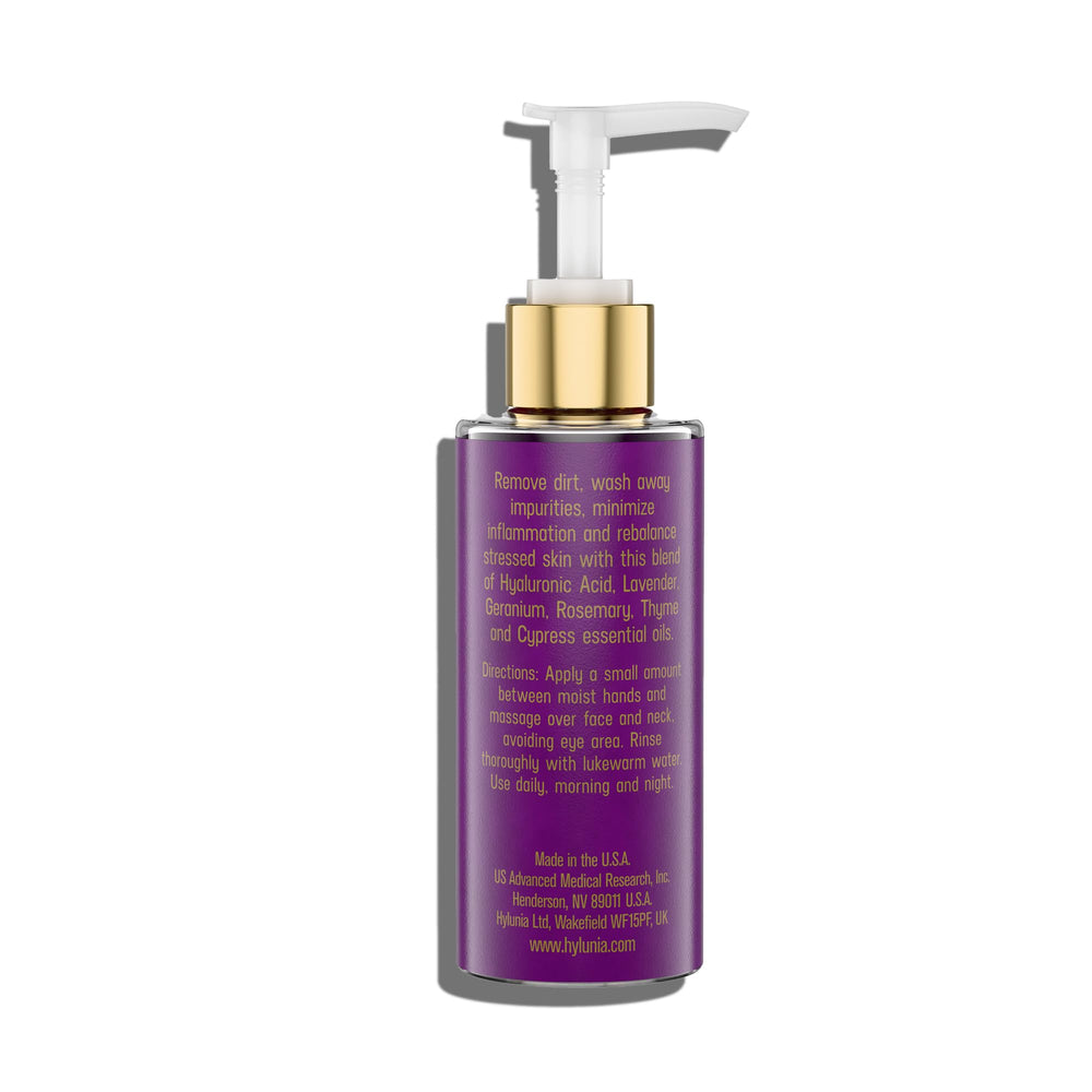 Hylunia gel nettoyant visage avec acide hyaluronique: préserve l'hydratation lors du nettoyage.
