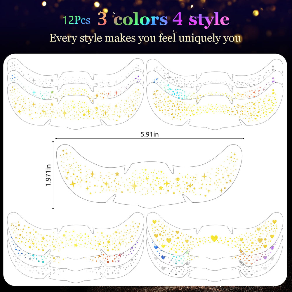 HyperFun taches visage dorées apportant un look glamour longue tenue
