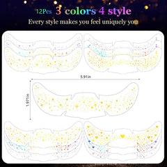 HyperFun taches visage dorées apportant un look glamour longue tenue