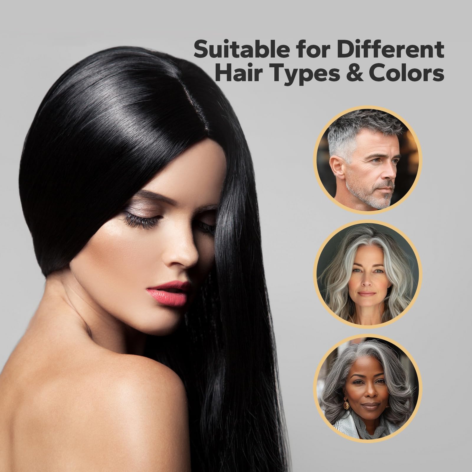 HyperHair compatibilite tous types cheveux, convient cheveux secs à bouclés