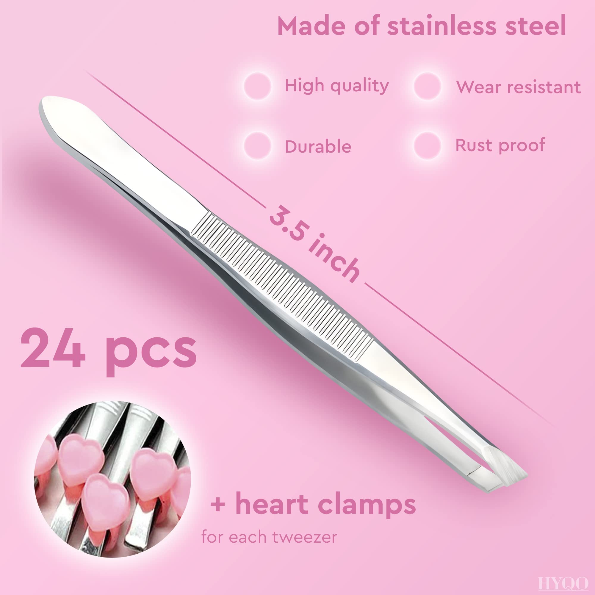 HYQO pinces inclinees pour sourcils precision