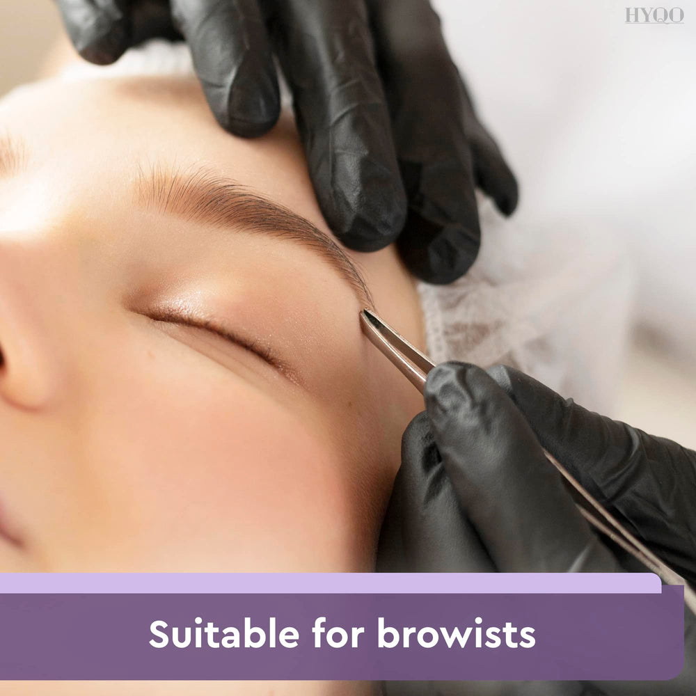 Pinces HYQO sourcils angle incline pour une prise ciblée.