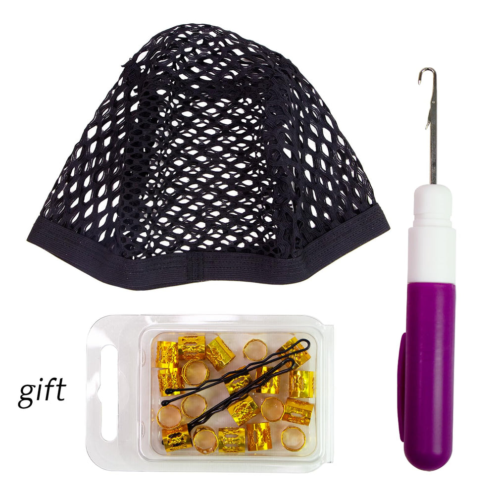 Cap HyunDu crochet noir maille elastique pour pose rapide.