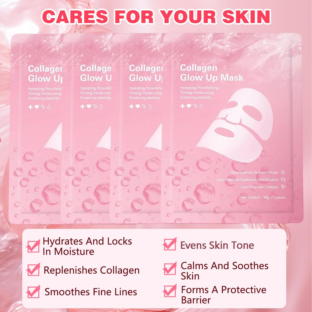 HYVXENT masque bio collagene pores affinés: réduit l'apparence des pores pour une texture plus lisse.