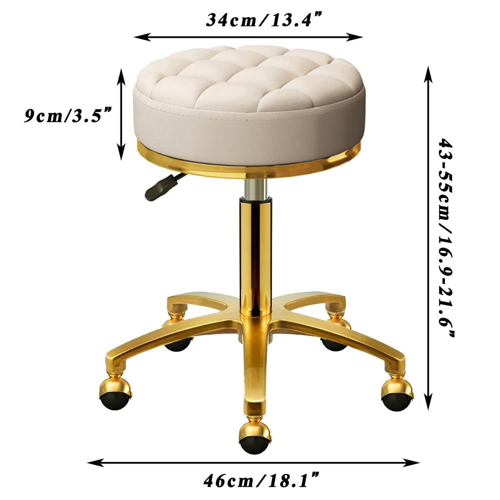HZLCMPY assise ronde 34 cm en PU cuir, facile à nettoyer.