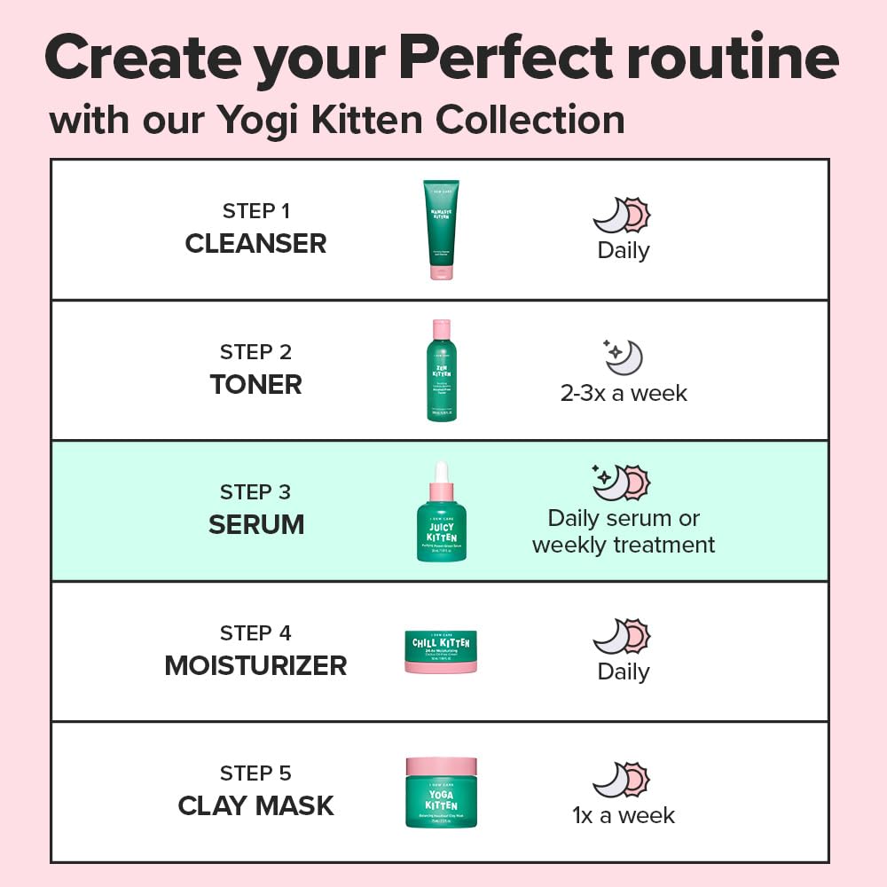 I DEW CARE Juicy Kitten: niacinamide pour l'éclat et la texture de la peau.