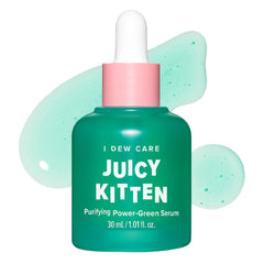 I DEW CARE Juicy Kitten : sérum purifiant vert puissant à la niacinamide pour un teint uniforme.