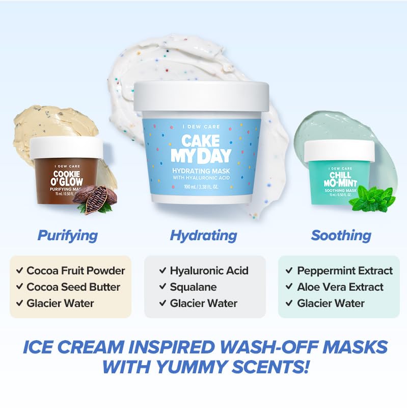 I DEW CARE serre-tête Sundae Scoop élégant pour routine spa maison