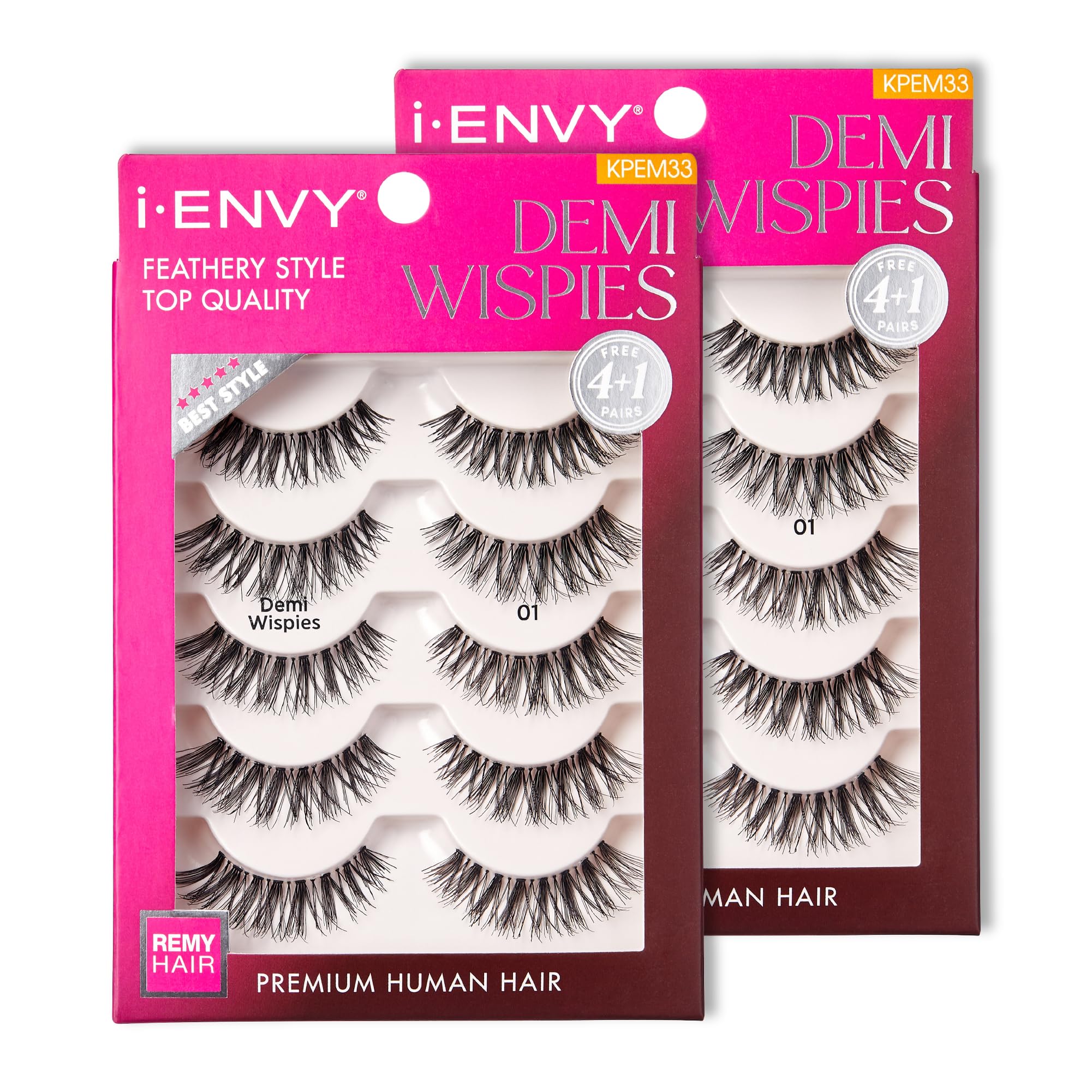 i-ENVY Demi Wispies ensemble 2 packs, apparence naturelle et rapide à obtenir.