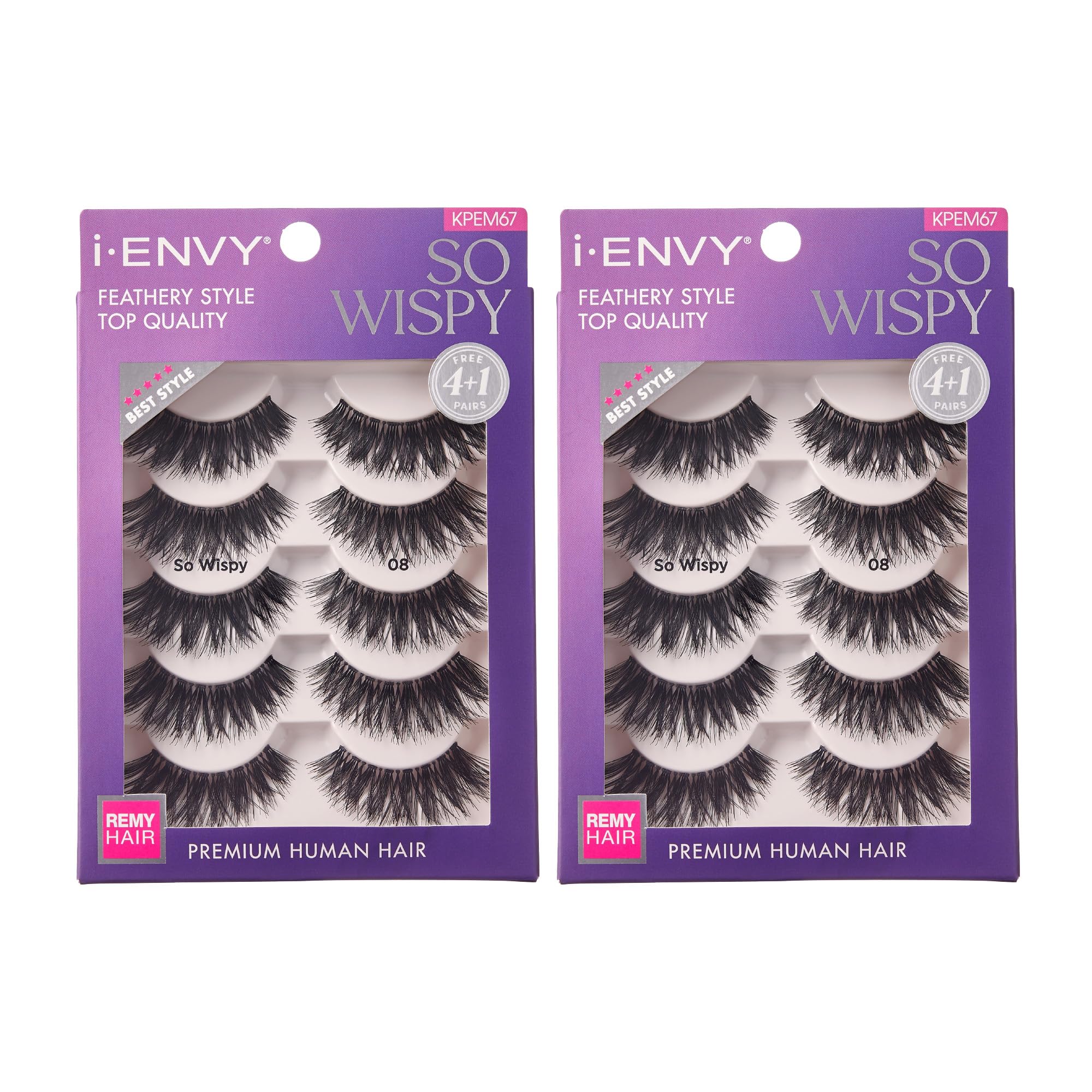 i-envy: coffret dix paires cils en plumes pour un look naturel