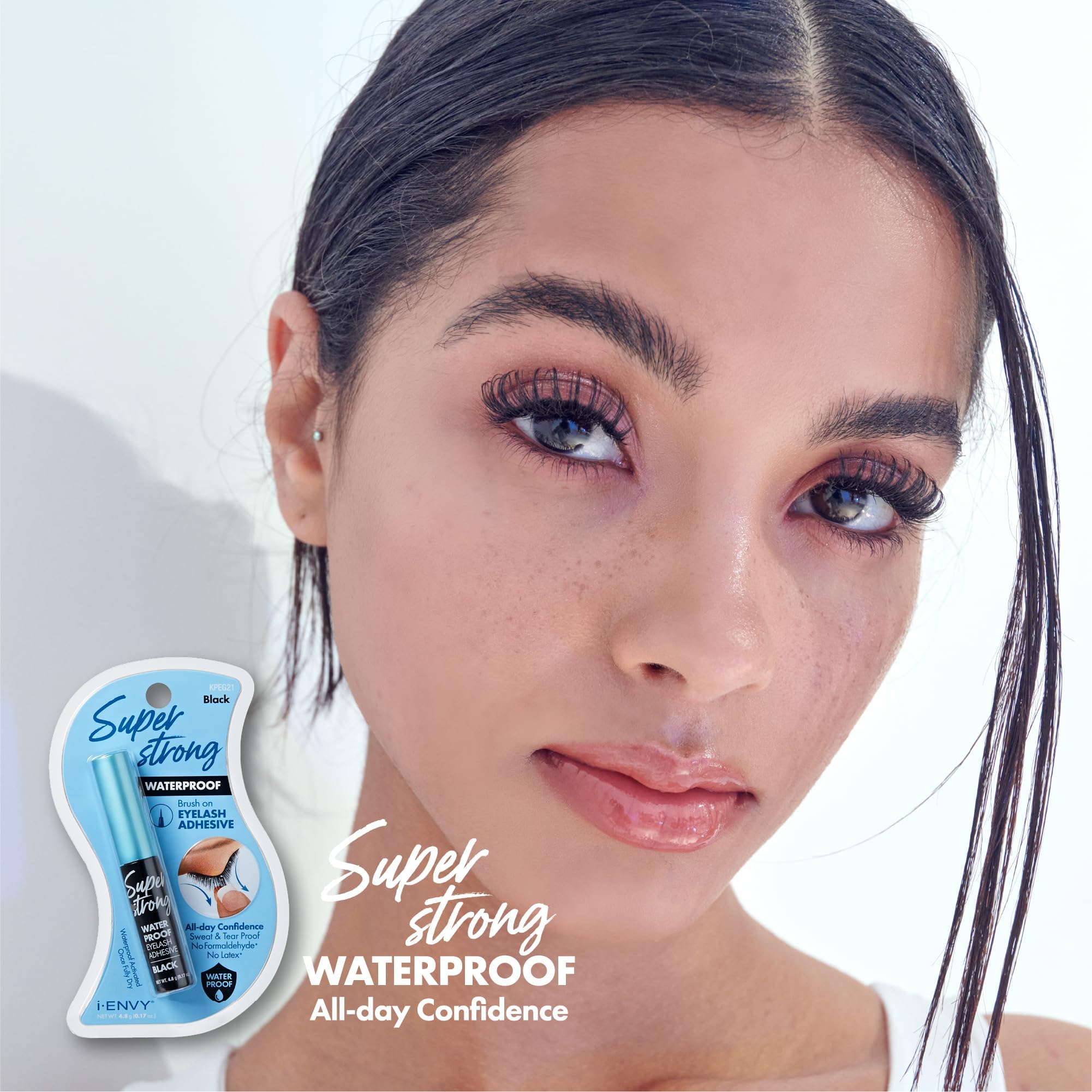 i-ENVY adhésif sans latex et sans formaldéhyde pour yeux sensibles.