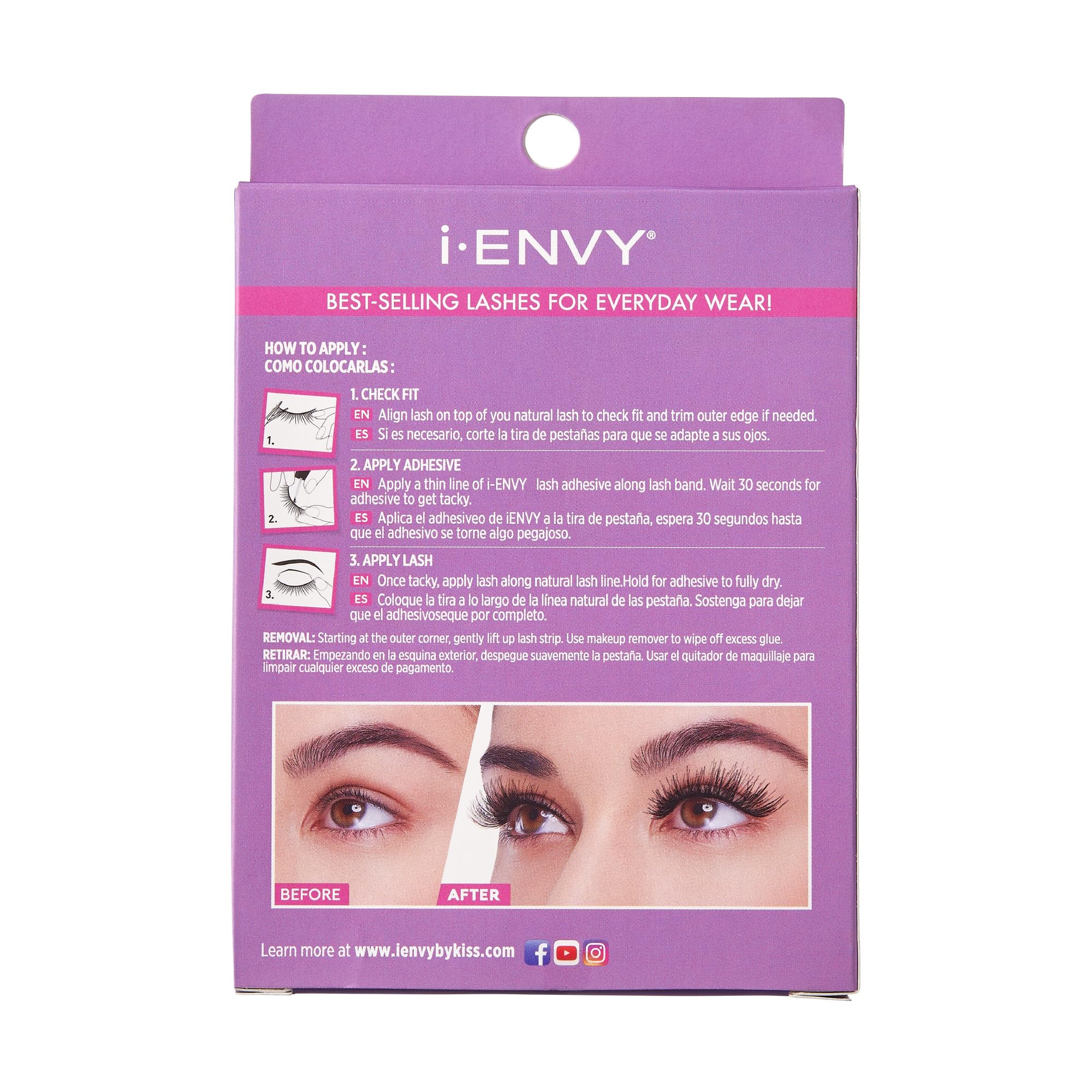 i-envy So Wispy adhésif lash, tenue fiable et application précise.