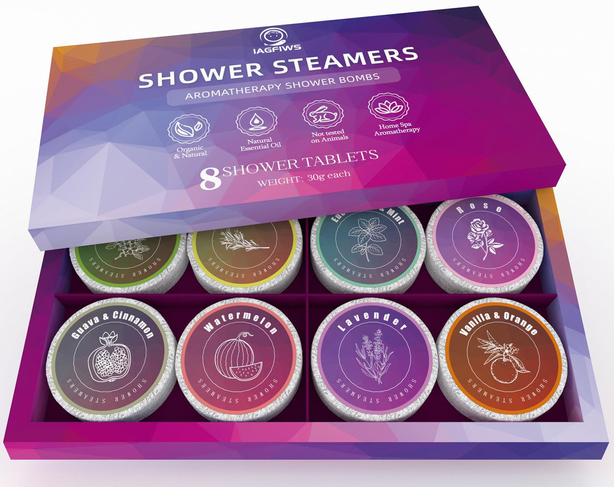 IAGFIWS bombe de douche aromathérapie menthe et eucalyptus pour une respiration fraîche