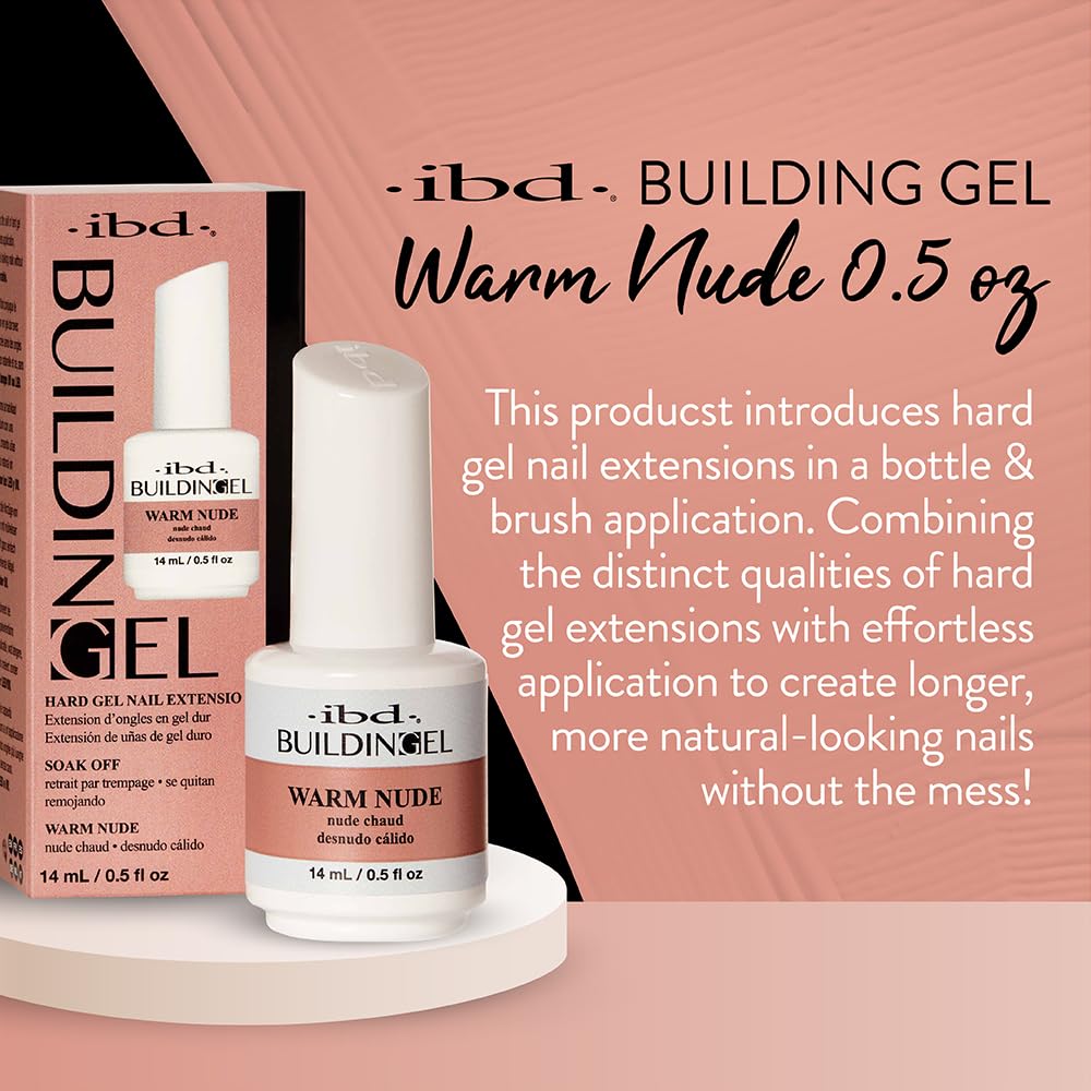 IBD Building Gel Warm Nude – extensions d’ongles nude chaud pour un look polyvalent