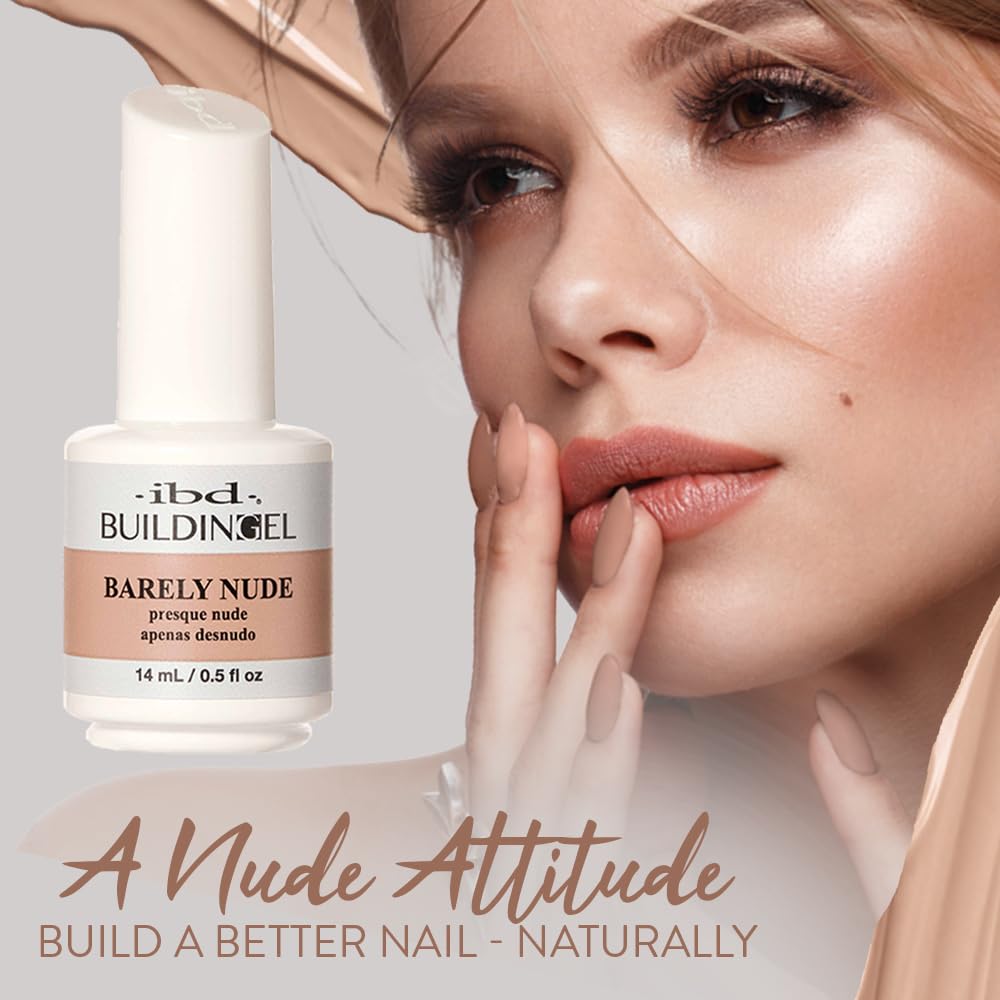 Ongles nu pâle avec gel IBD : look naturel