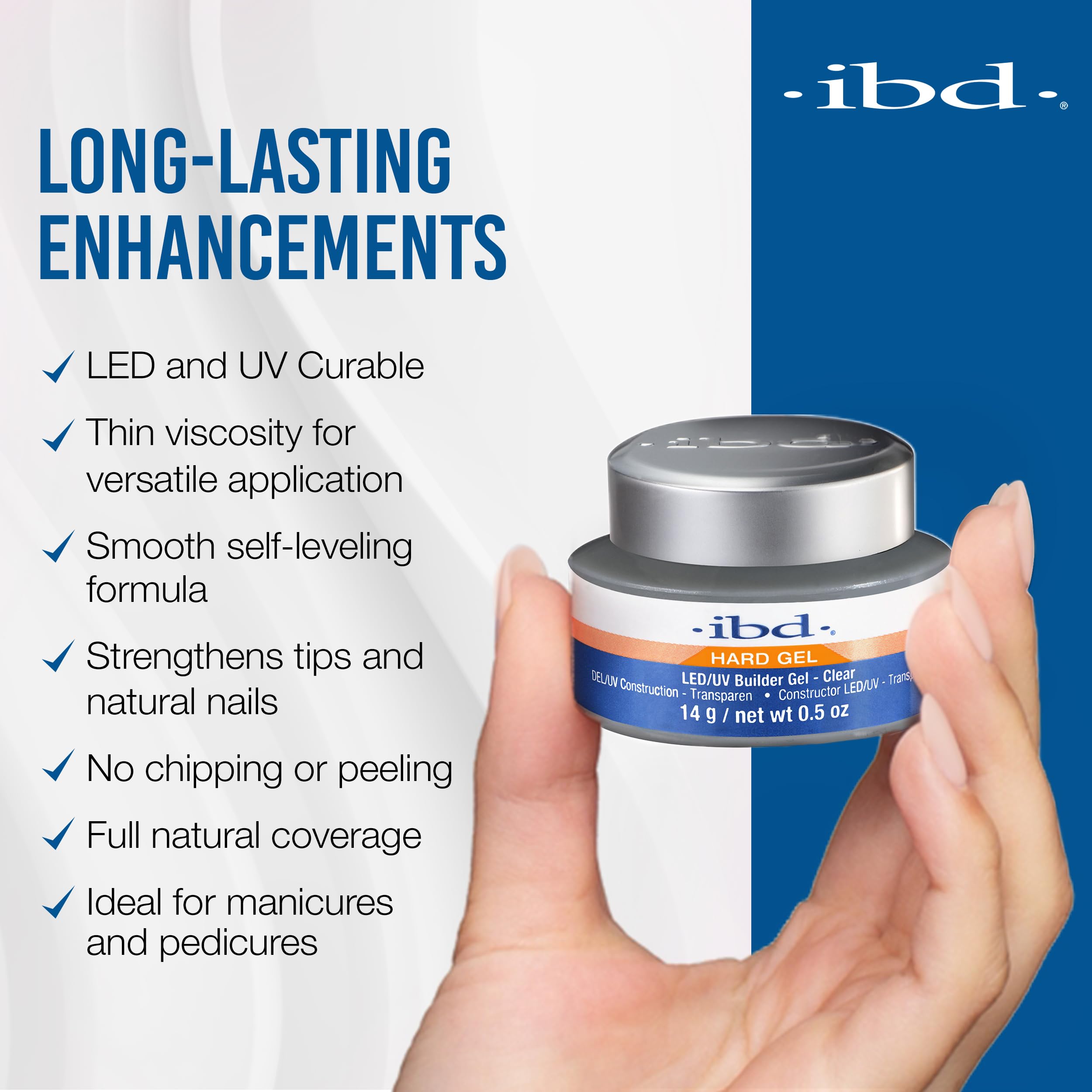 Gel IBD durable, sans éclats, lors de l’action quotidienne