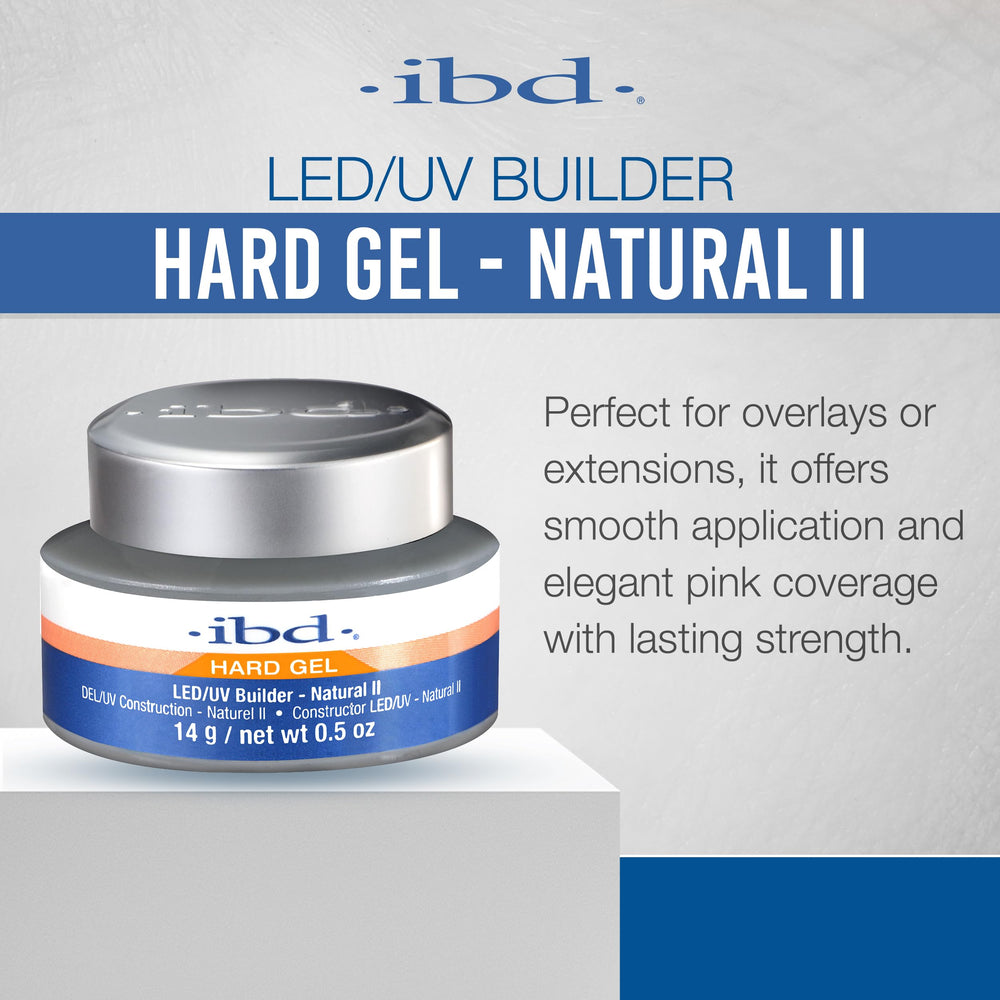 IBD Gel dur LED/UV Naturel II – application fluide sur l’ongle.
