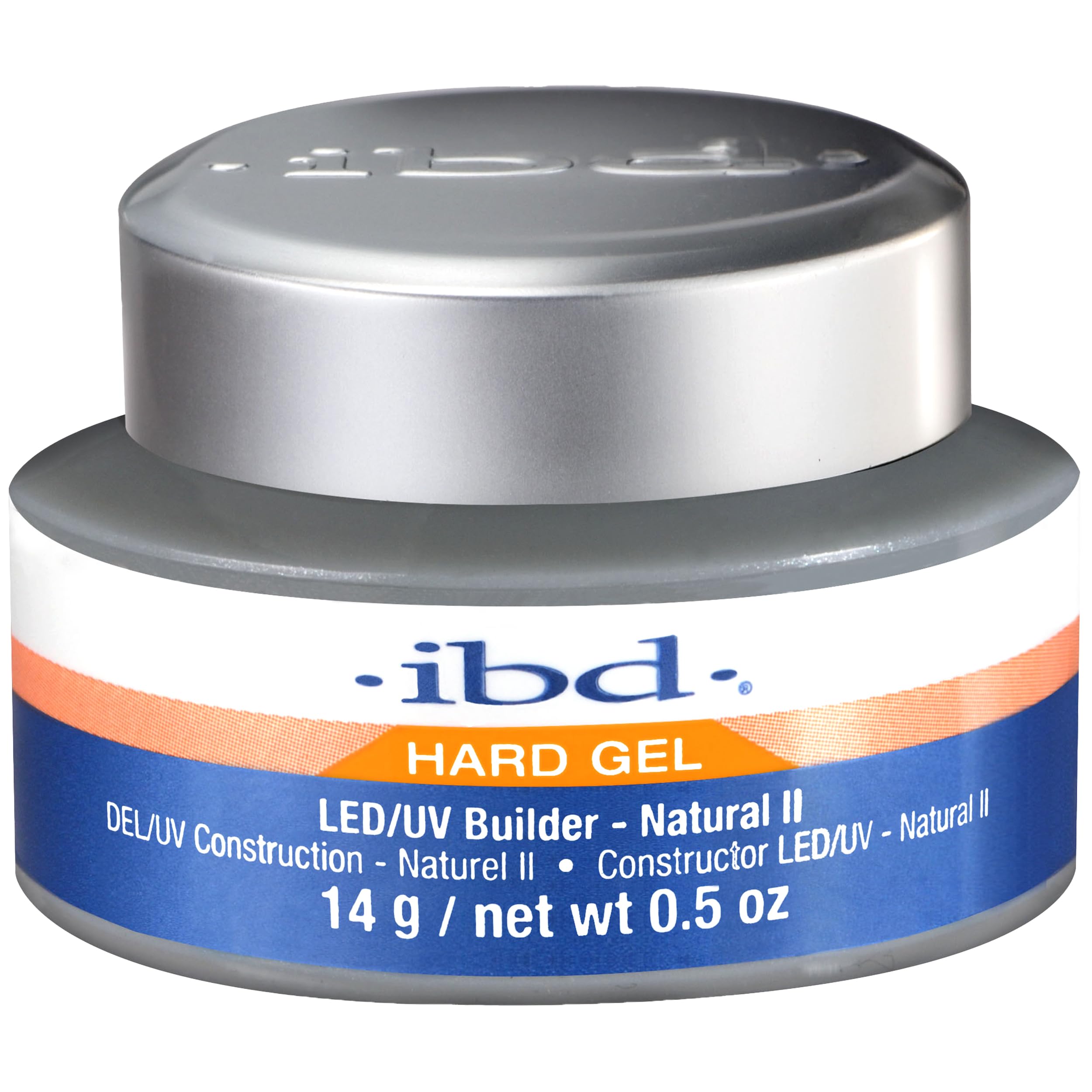 IBD Gel dur LED/UV Naturel II – flacon ergonomique pour une application précise.