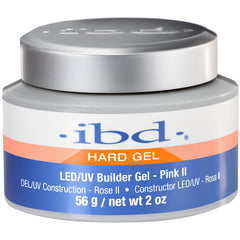 IBD Pink II – gel dur LED/UV, bouteille rose, usage pro.