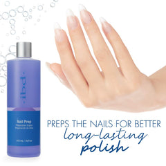 IBD Nail Prep-Spray prépare les ongles et déshydrate pour adhérence.