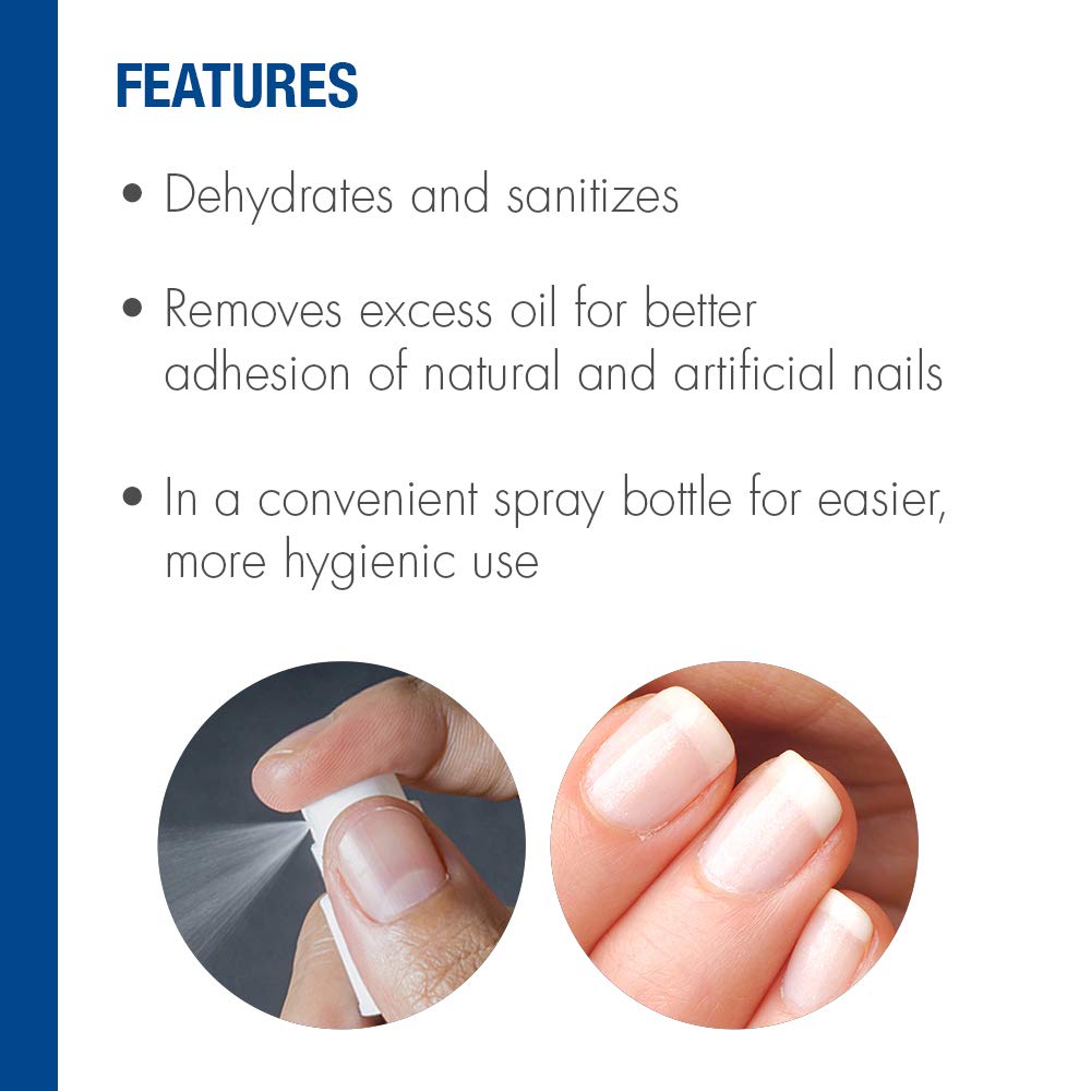 IBD Nail Prep-Spray utilisé en salon pour une manucure durable.