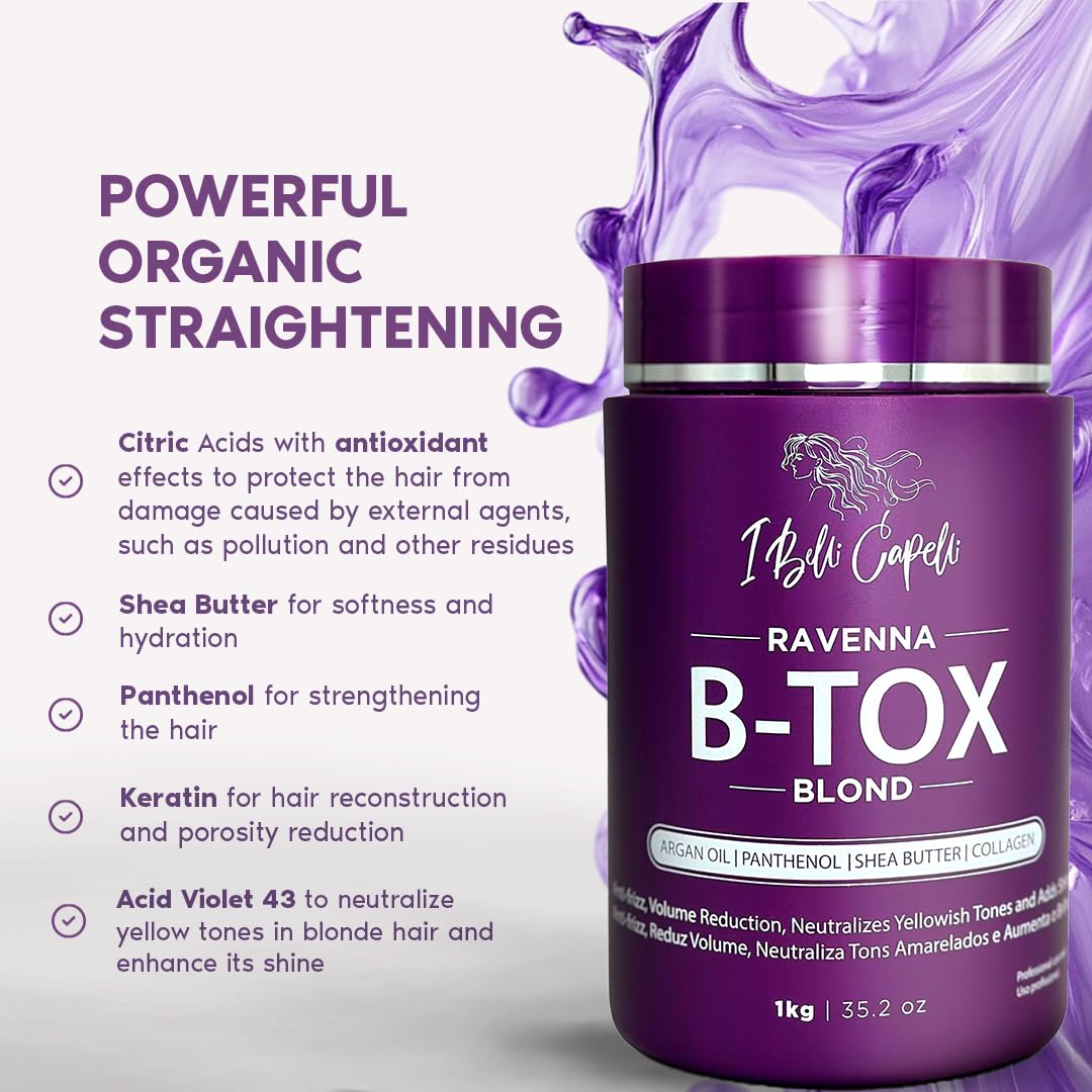 Texture lisse et soyeuse obtenue grâce au soin Btox Ravenna Blond