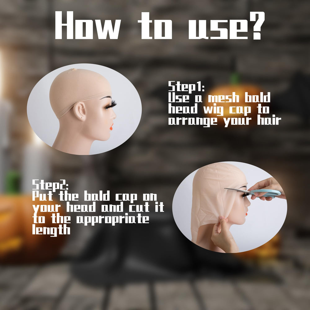 Iceyyyy bald-cap applique facilement les étapes maquillage pour un rendu couleur peau.